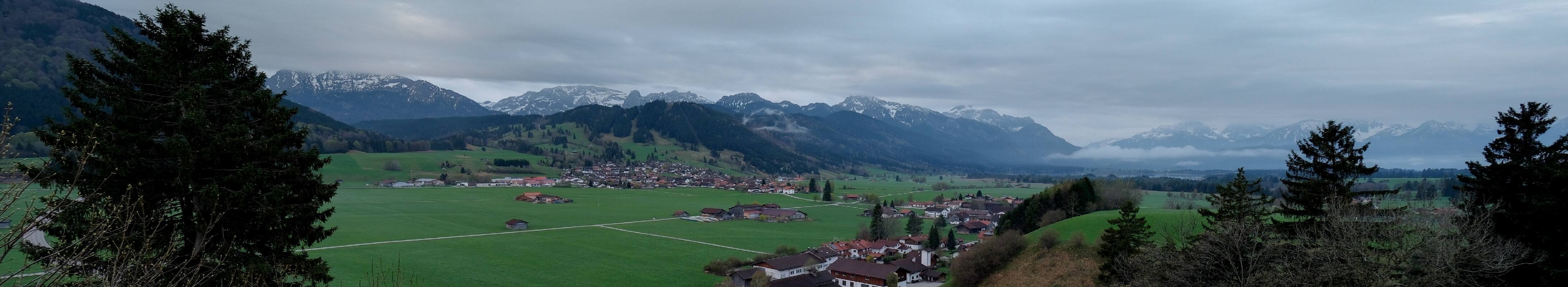 Archiv Foto Webcam Halblech - Blick über Buching