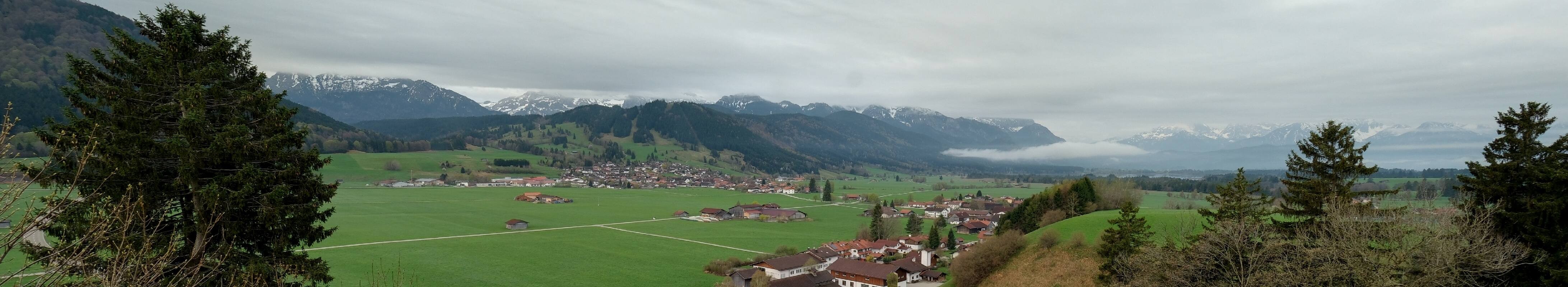 Archiv Foto Webcam Halblech - Blick über Buching