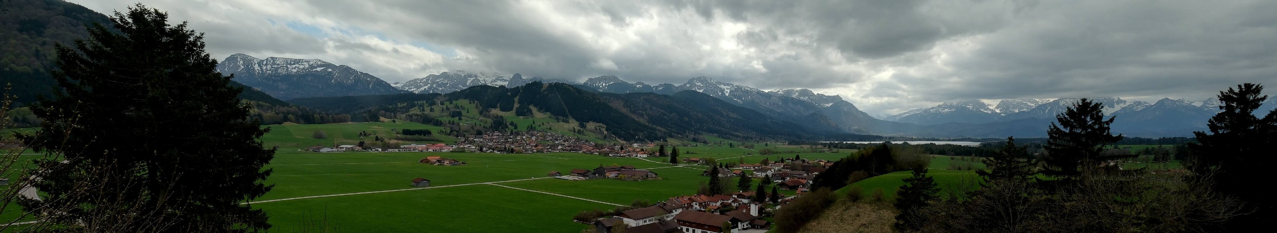 Archiv Foto Webcam Halblech - Blick über Buching