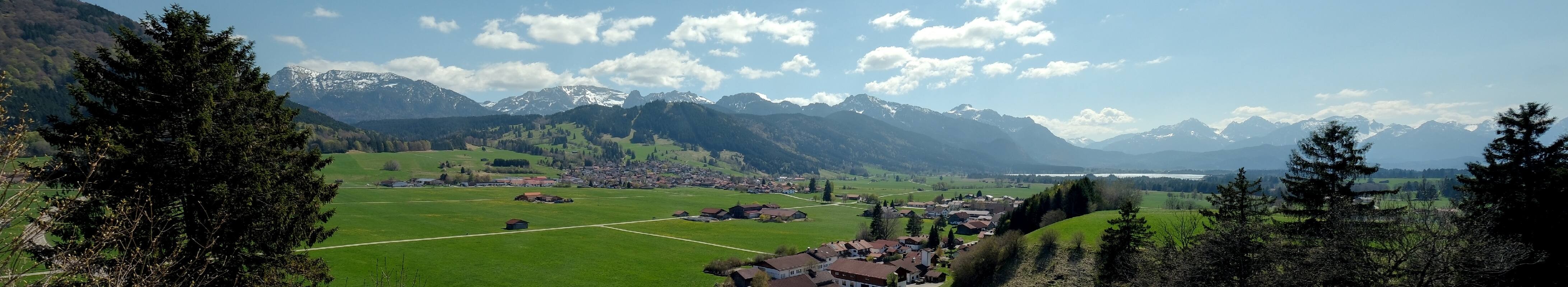 Archiv Foto Webcam Halblech - Blick über Buching