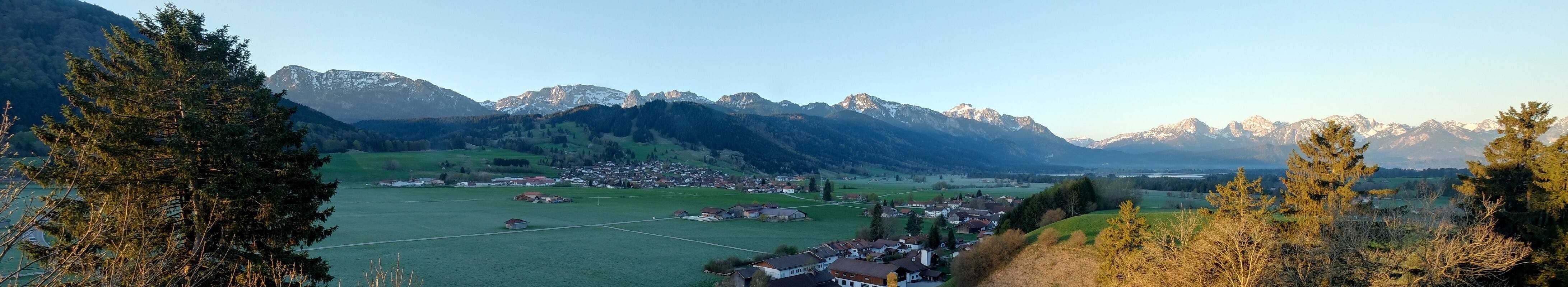 Archiv Foto Webcam Halblech - Blick über Buching