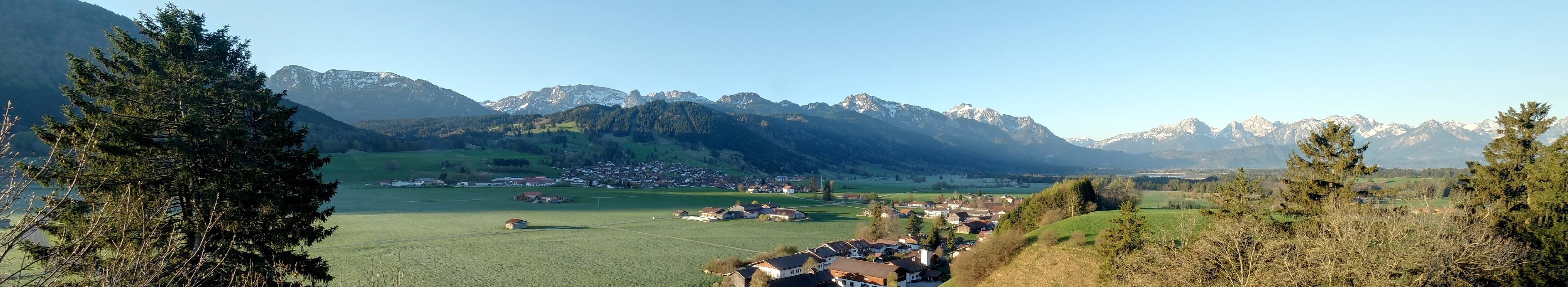 Archiv Foto Webcam Halblech - Blick über Buching