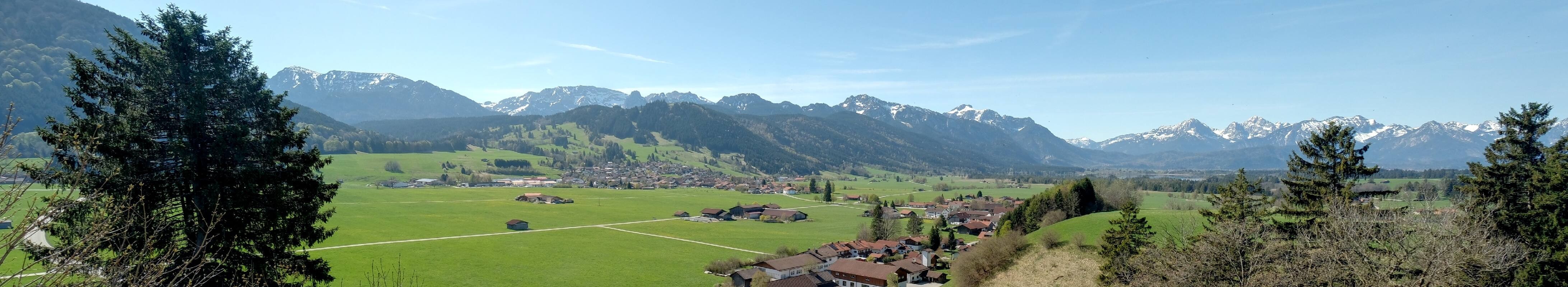 Archiv Foto Webcam Halblech - Blick über Buching