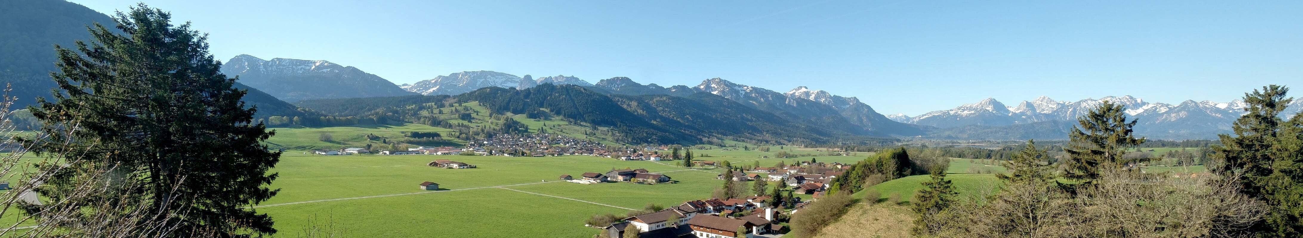 Archiv Foto Webcam Halblech - Blick über Buching