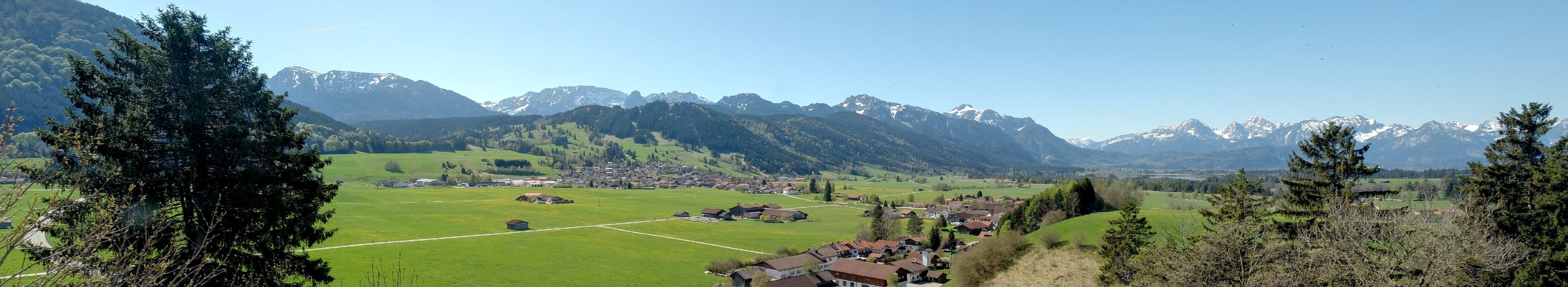 Archiv Foto Webcam Halblech - Blick über Buching