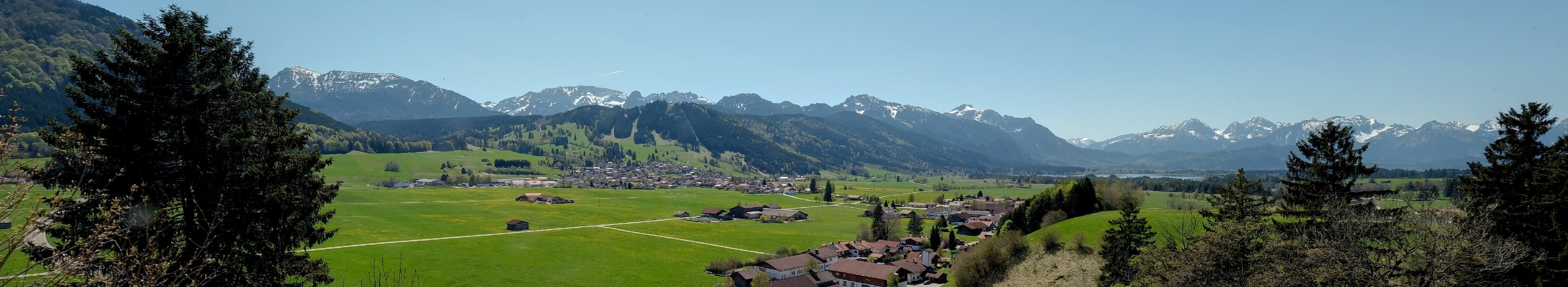 Archiv Foto Webcam Halblech - Blick über Buching