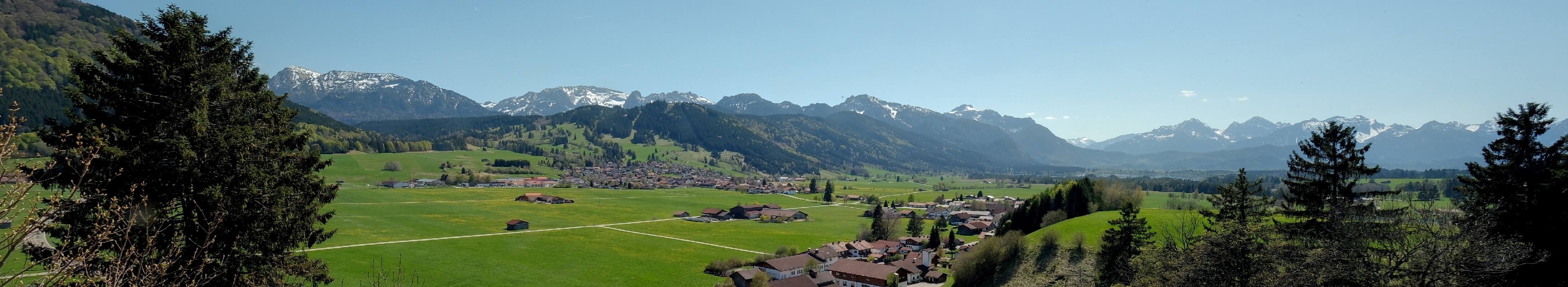 Archiv Foto Webcam Halblech - Blick über Buching