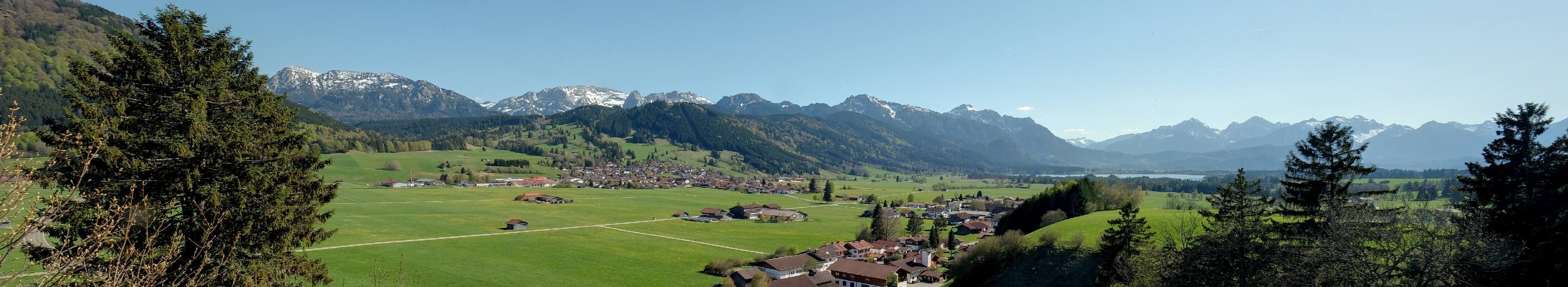 Archiv Foto Webcam Halblech - Blick über Buching