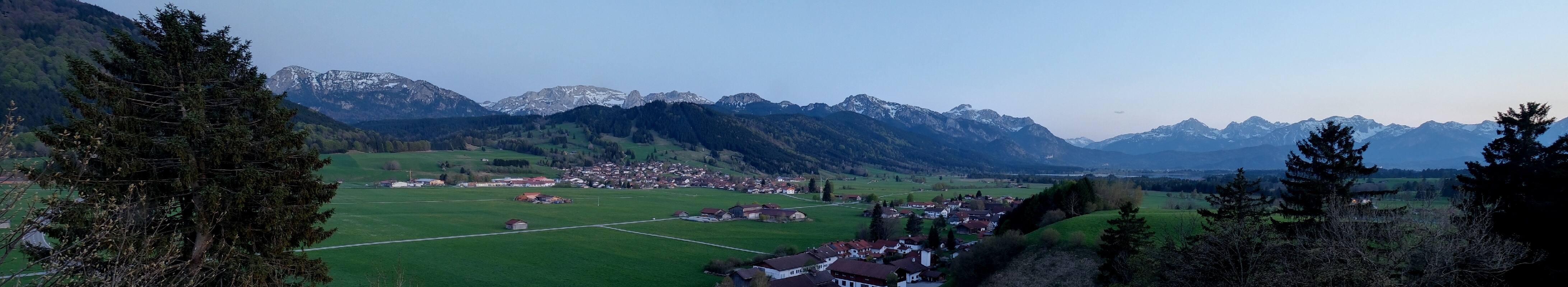 Archiv Foto Webcam Halblech - Blick über Buching