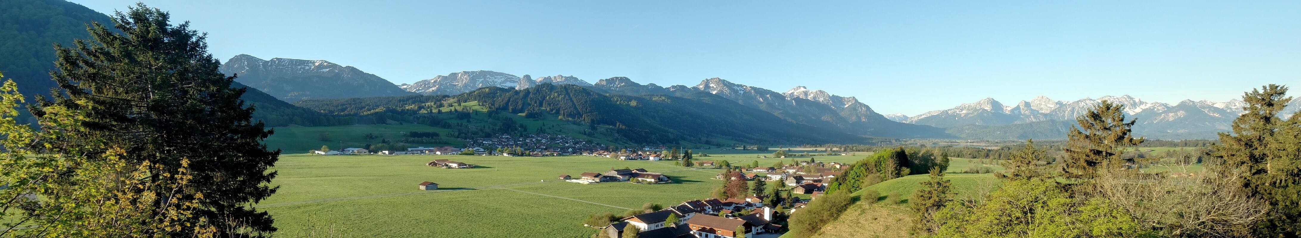Archiv Foto Webcam Halblech - Blick über Buching