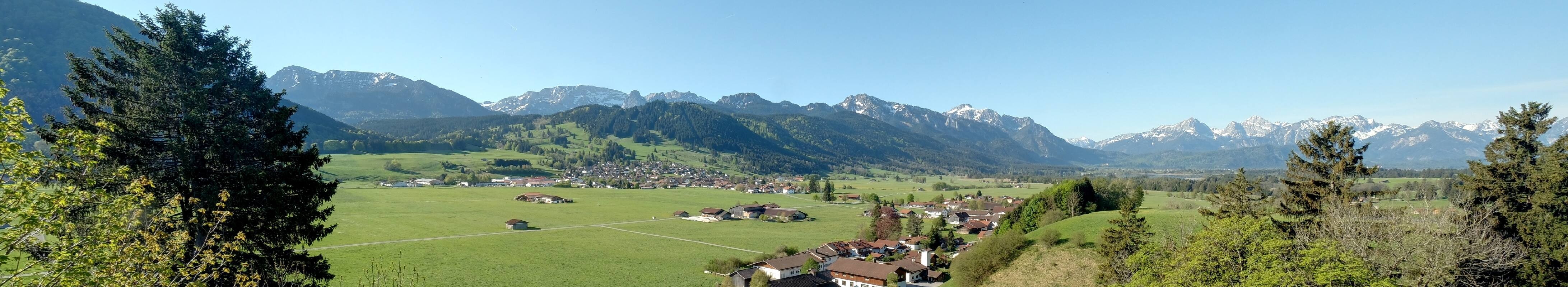 Archiv Foto Webcam Halblech - Blick über Buching
