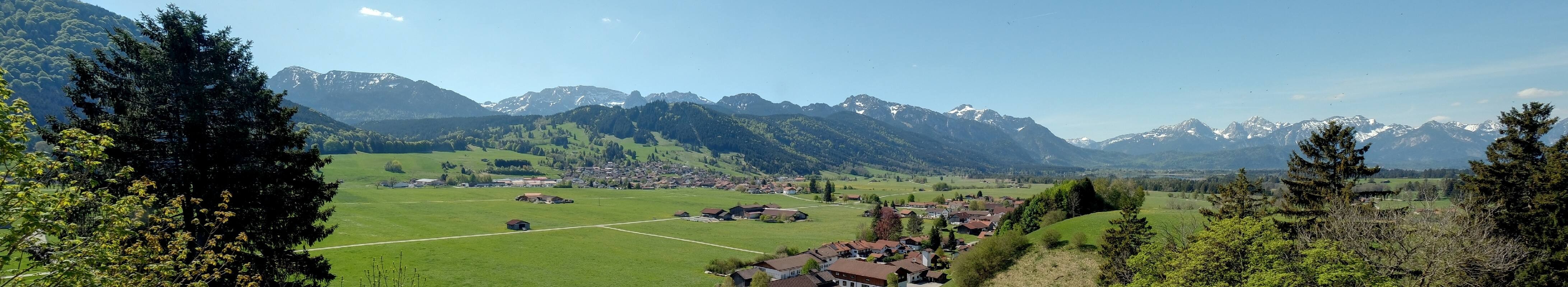Archiv Foto Webcam Halblech - Blick über Buching