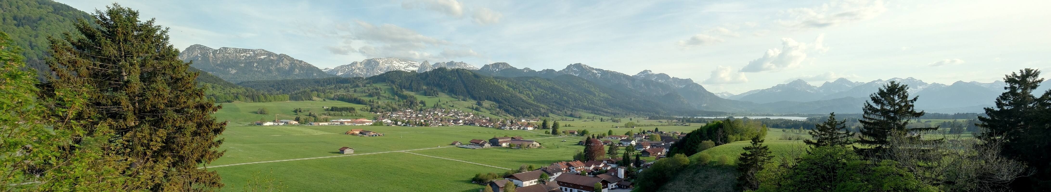 Archiv Foto Webcam Halblech - Blick über Buching