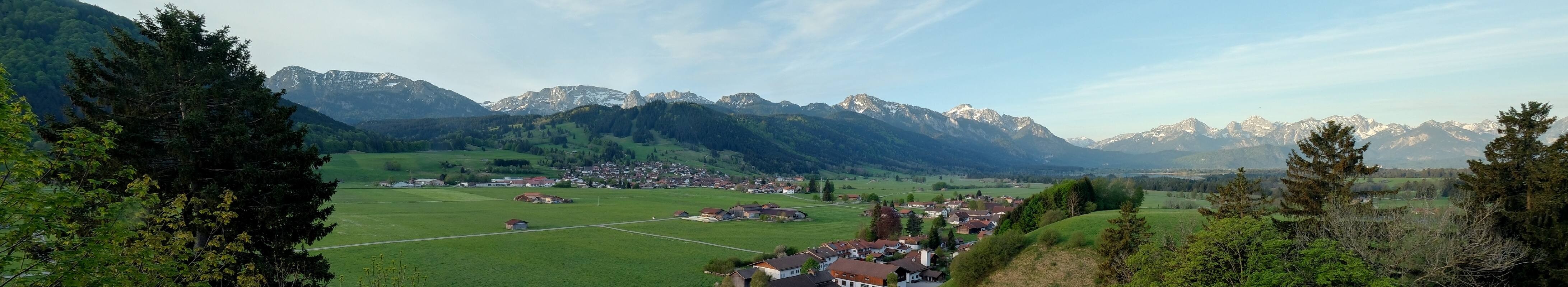Archiv Foto Webcam Halblech - Blick über Buching