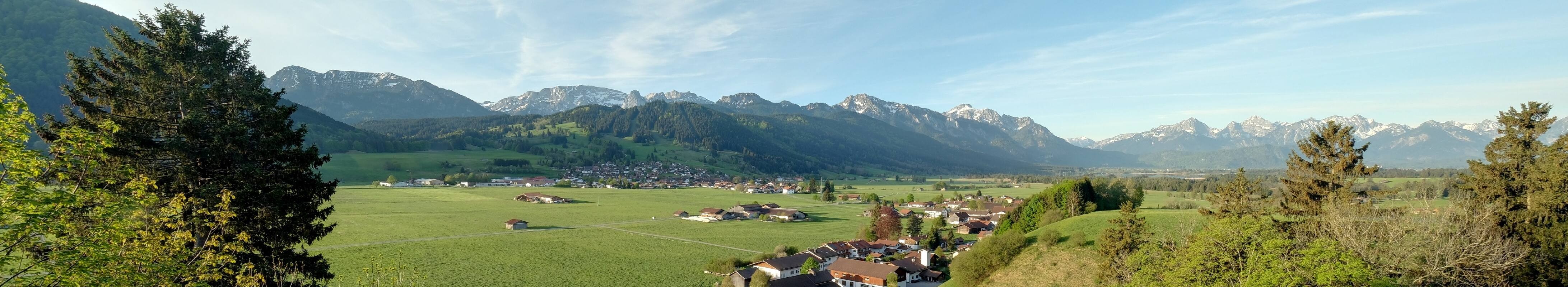 Archiv Foto Webcam Halblech - Blick über Buching