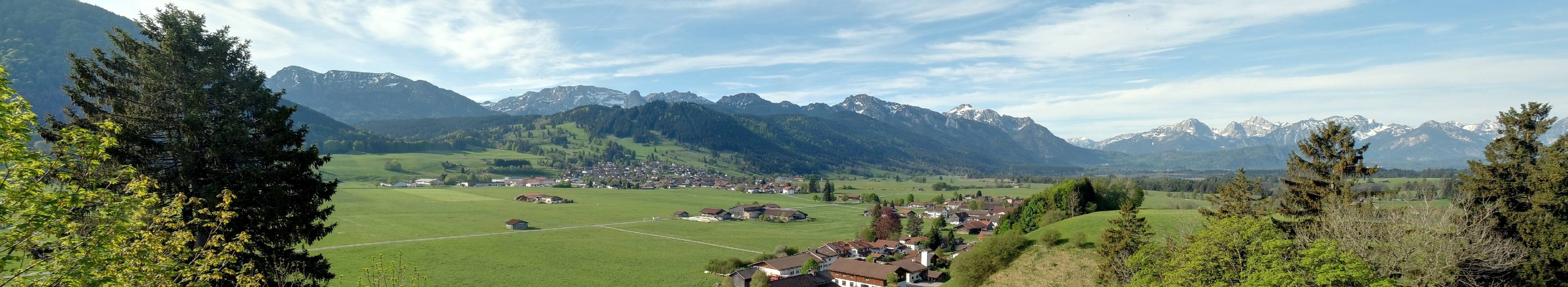 Archiv Foto Webcam Halblech - Blick über Buching