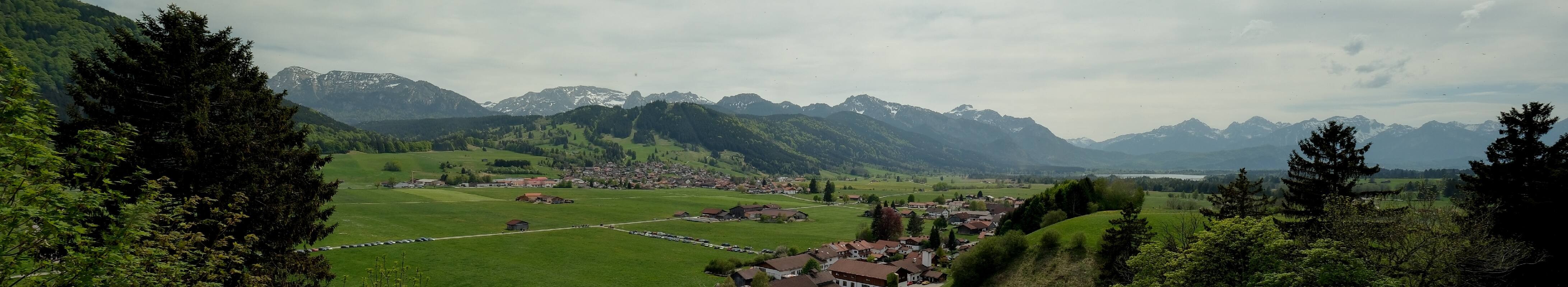 Archiv Foto Webcam Halblech - Blick über Buching