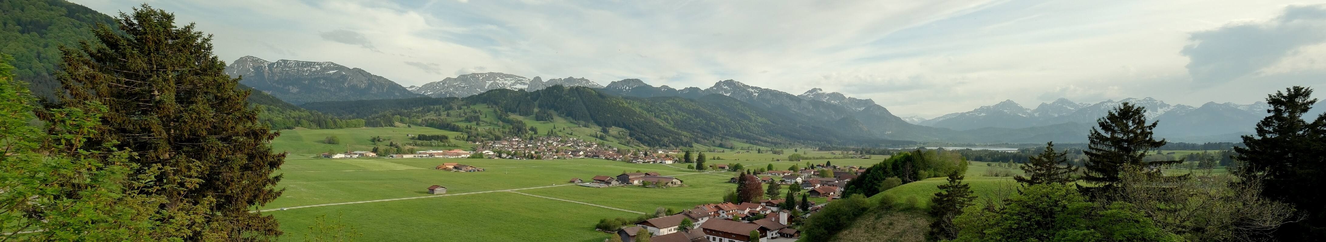 Archiv Foto Webcam Halblech - Blick über Buching