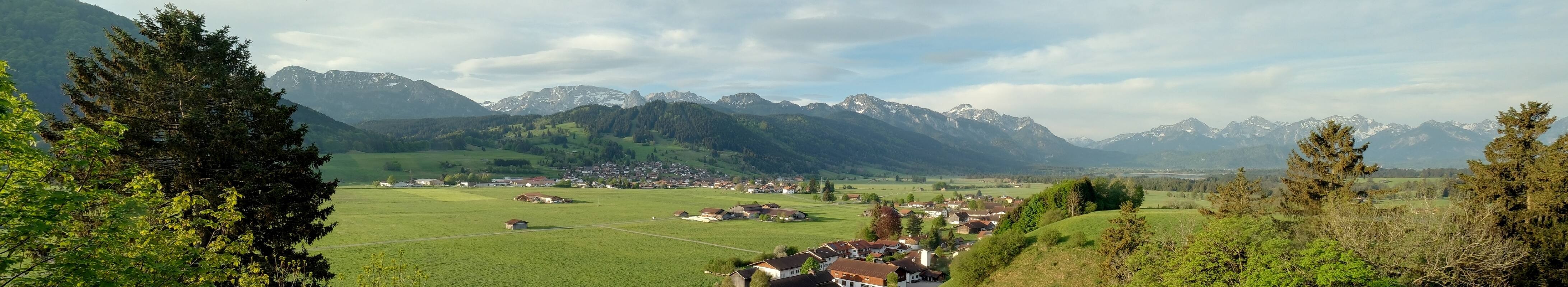 Archiv Foto Webcam Halblech - Blick über Buching