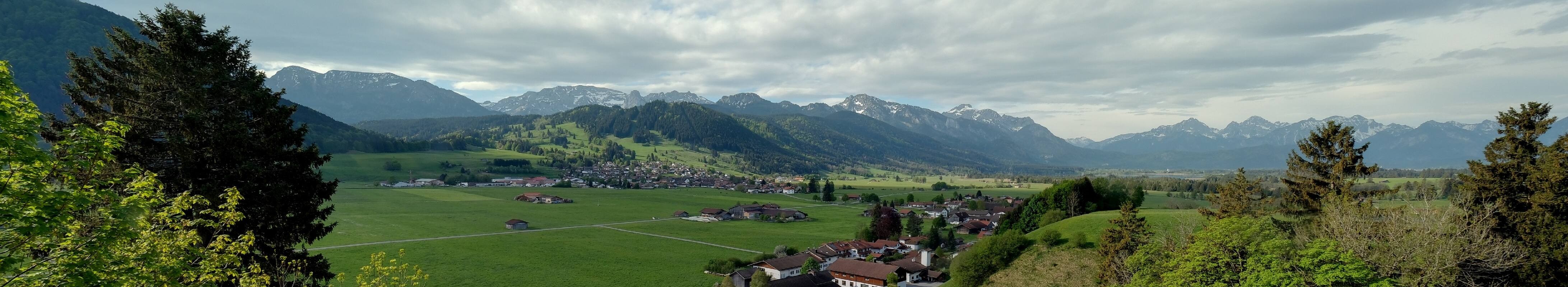 Archiv Foto Webcam Halblech - Blick über Buching