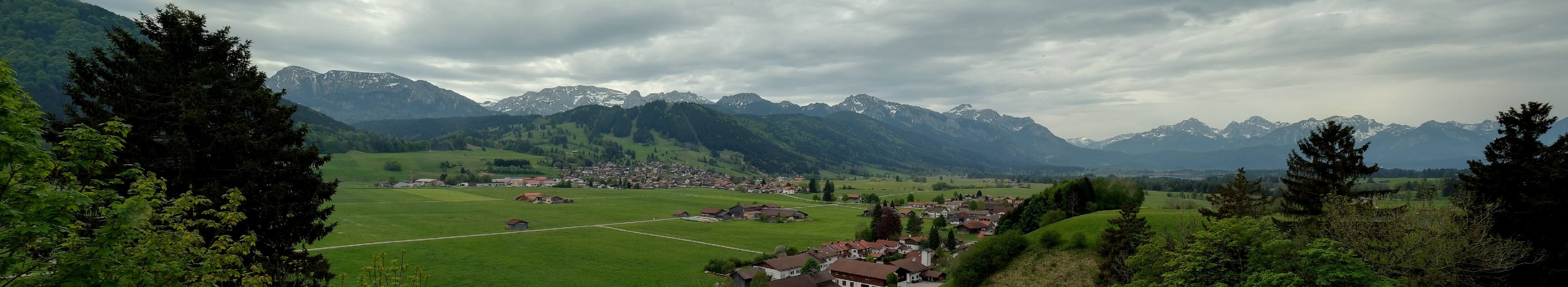 Archiv Foto Webcam Halblech - Blick über Buching