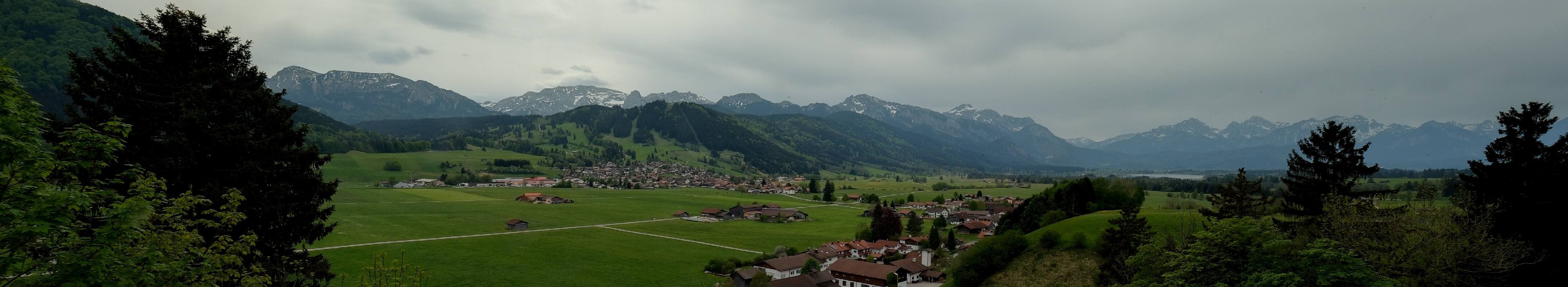 Archiv Foto Webcam Halblech - Blick über Buching