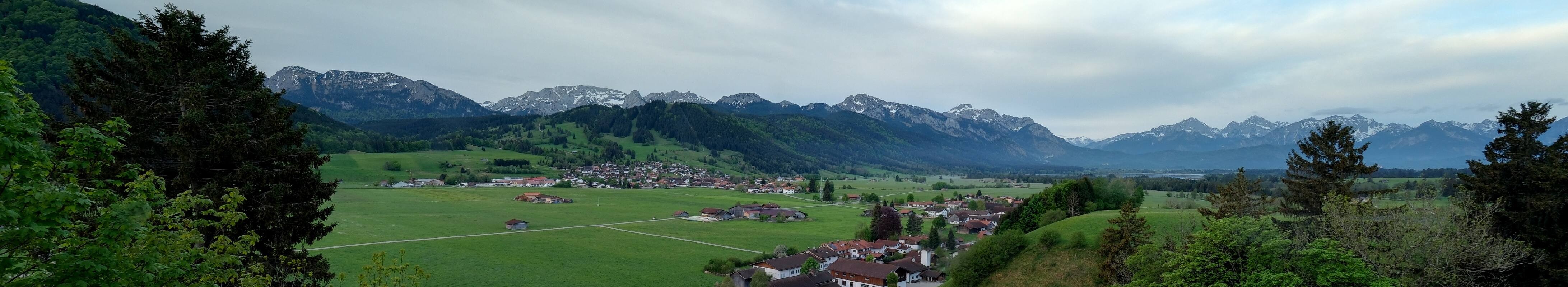 Archiv Foto Webcam Halblech - Blick über Buching