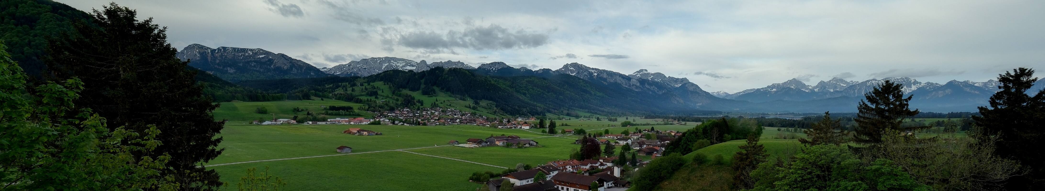 Archiv Foto Webcam Halblech - Blick über Buching