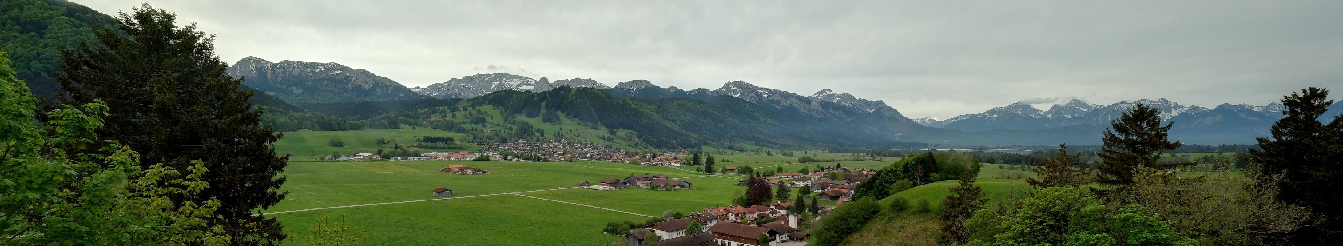 Archiv Foto Webcam Halblech - Blick über Buching