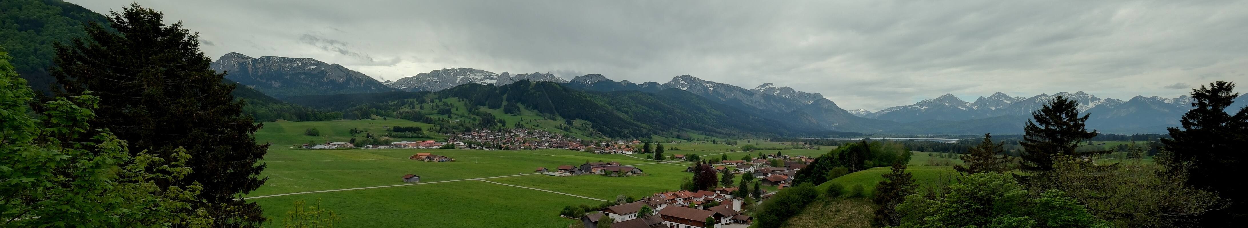 Archiv Foto Webcam Halblech - Blick über Buching