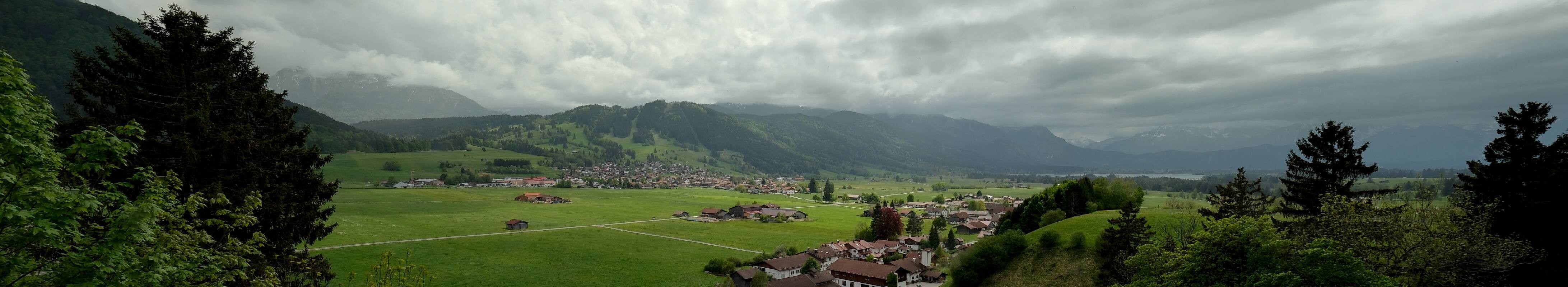 Archiv Foto Webcam Halblech - Blick über Buching