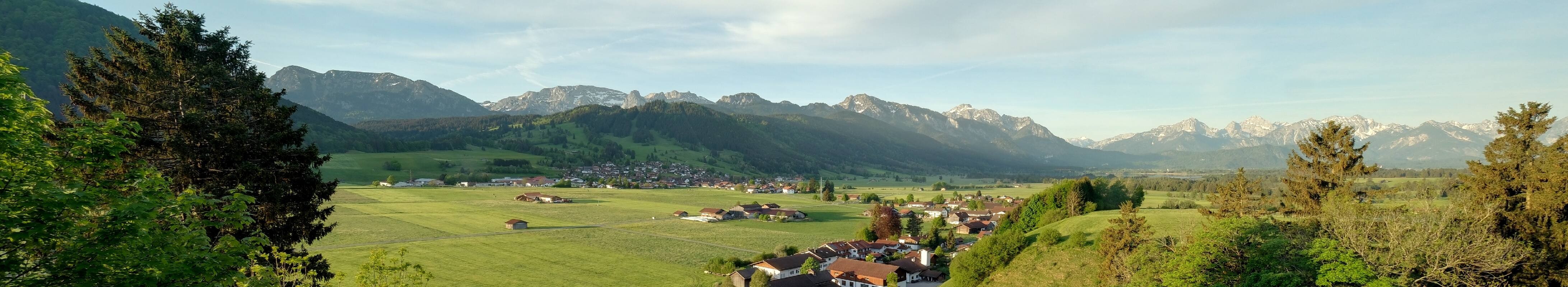 Archiv Foto Webcam Halblech - Blick über Buching