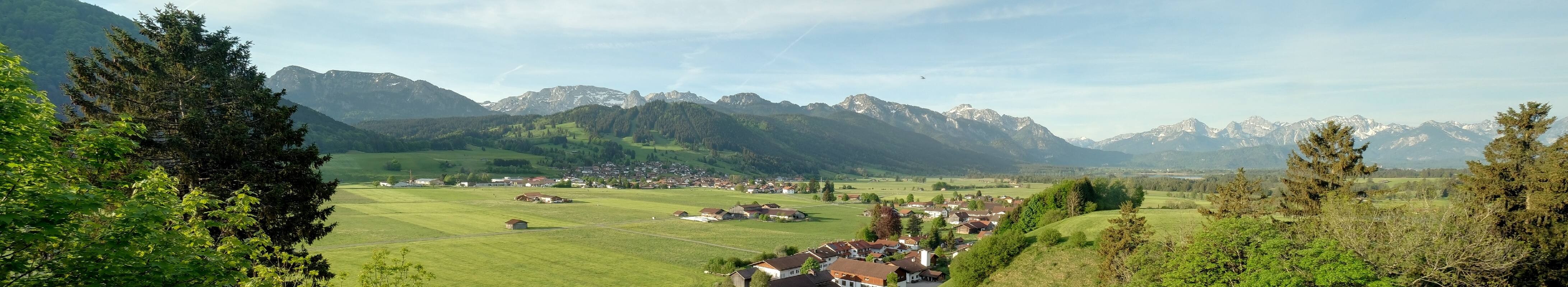 Archiv Foto Webcam Halblech - Blick über Buching