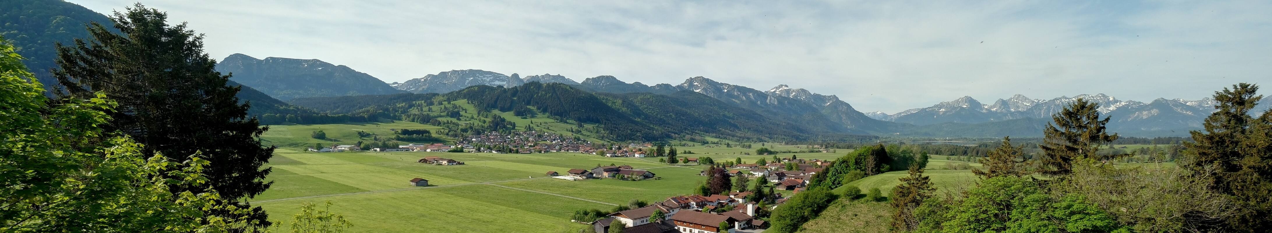 Archiv Foto Webcam Halblech - Blick über Buching