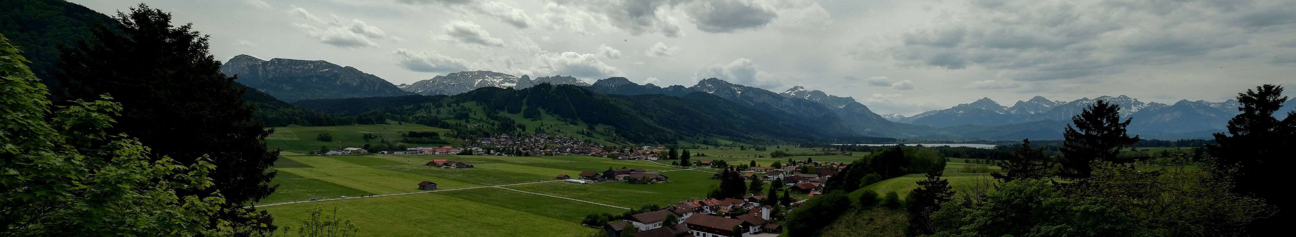 Archiv Foto Webcam Halblech - Blick über Buching
