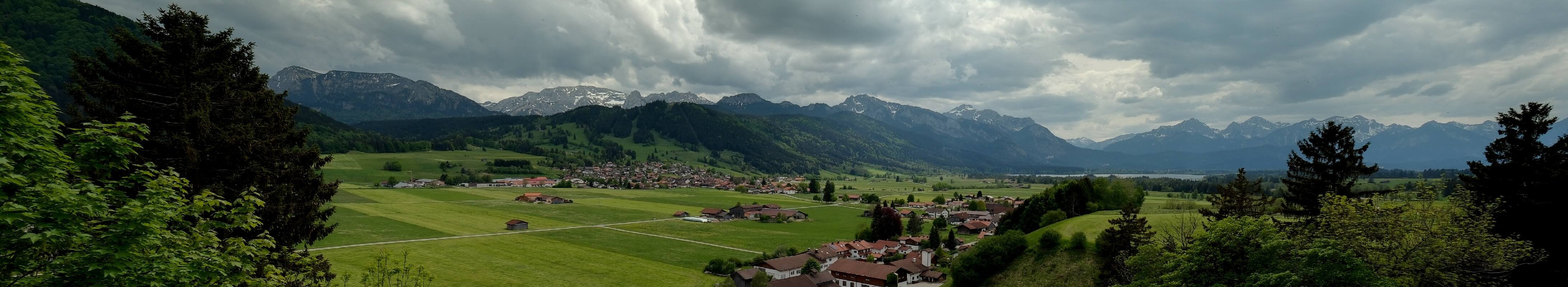 Archiv Foto Webcam Halblech - Blick über Buching