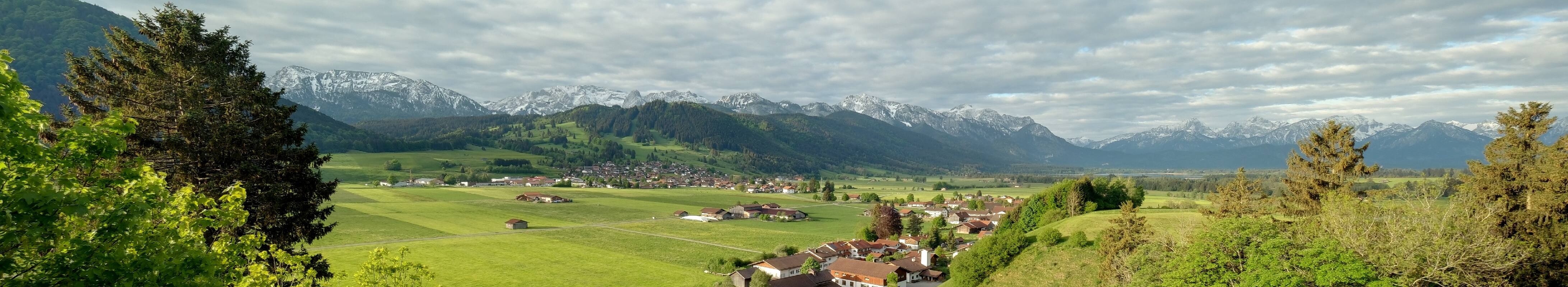 Archiv Foto Webcam Halblech - Blick über Buching