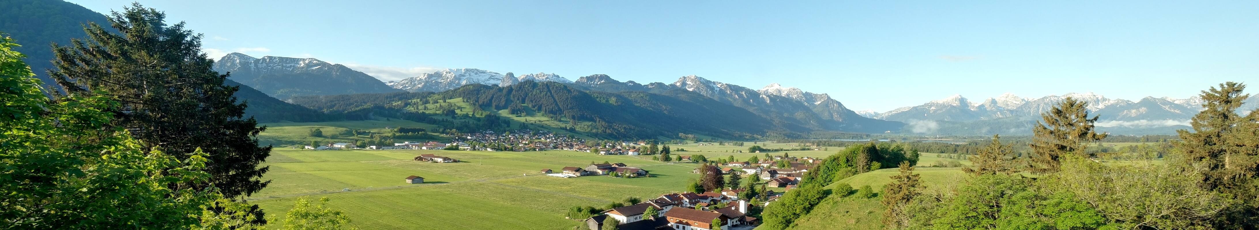 Archiv Foto Webcam Halblech - Blick über Buching