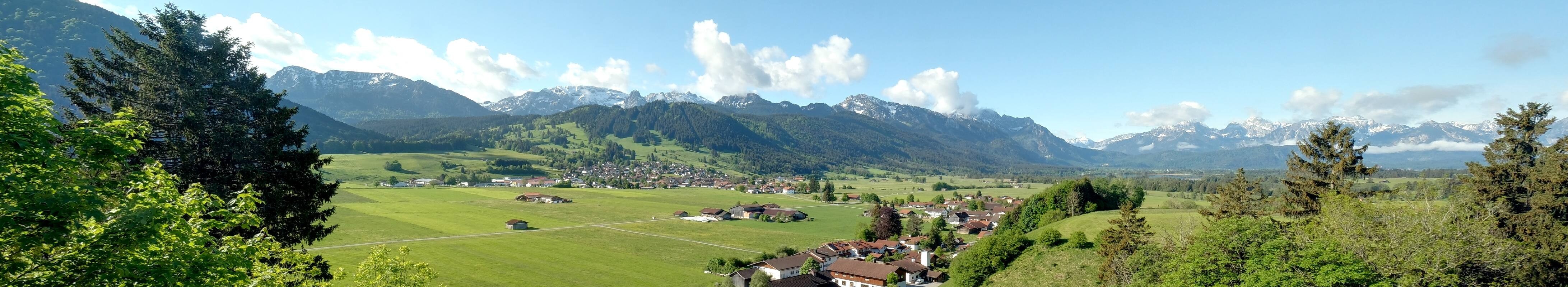 Archiv Foto Webcam Halblech - Blick über Buching