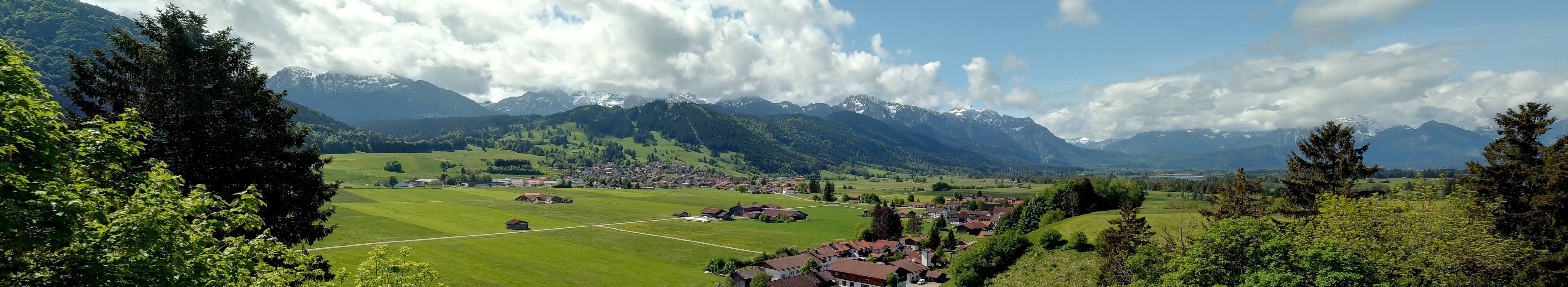 Archiv Foto Webcam Halblech - Blick über Buching