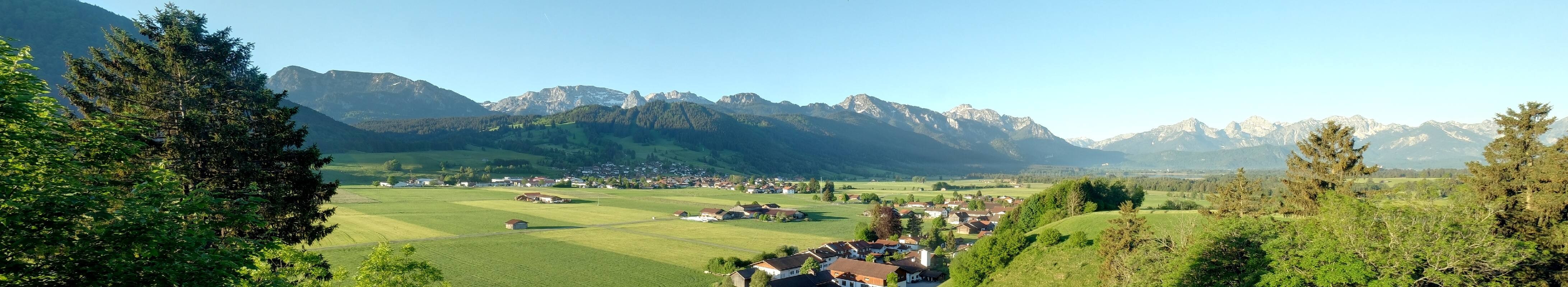 Archiv Foto Webcam Halblech - Blick über Buching