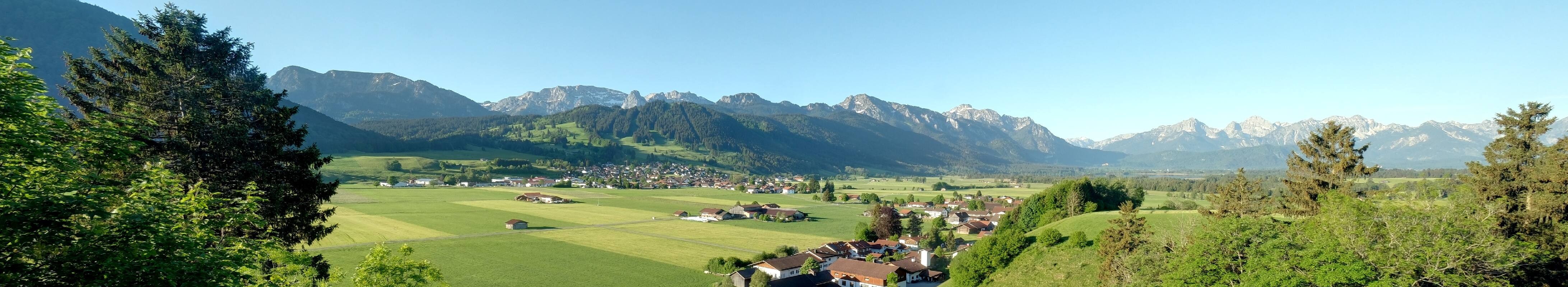 Archiv Foto Webcam Halblech - Blick über Buching