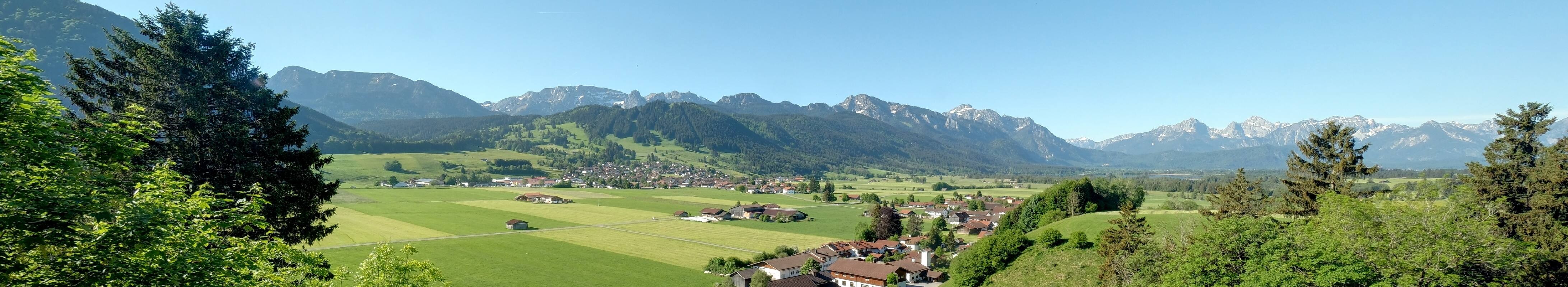 Archiv Foto Webcam Halblech - Blick über Buching