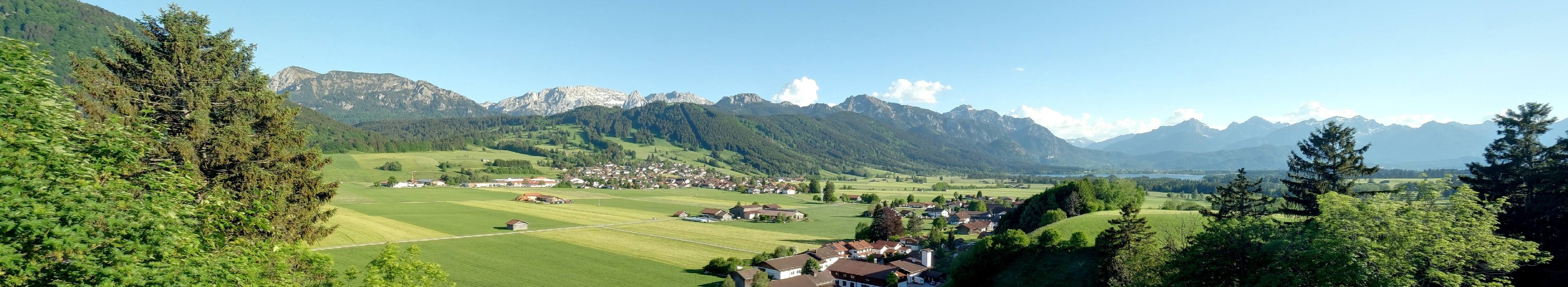 Archiv Foto Webcam Halblech - Blick über Buching