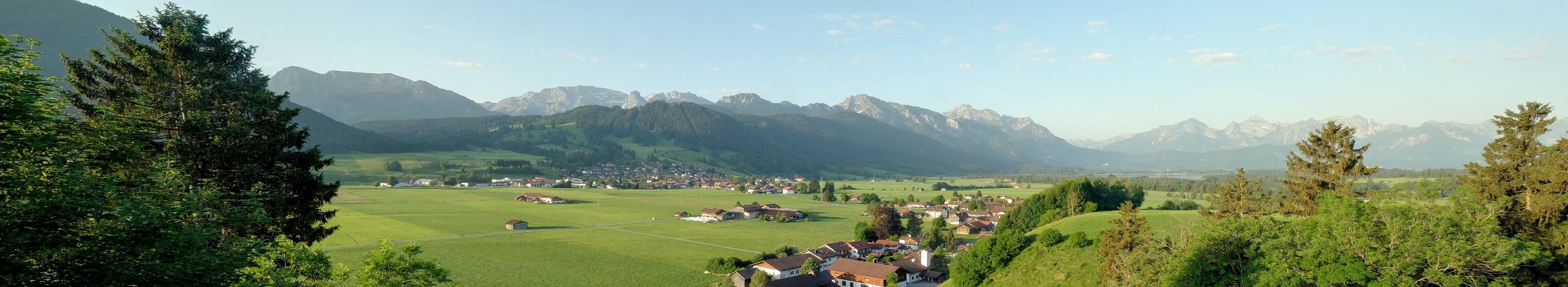 Archiv Foto Webcam Halblech - Blick über Buching