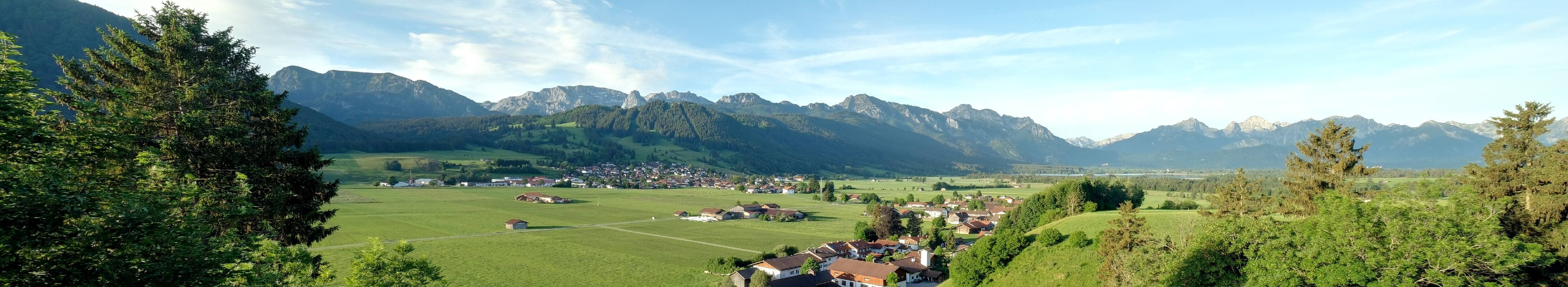 Archiv Foto Webcam Halblech - Blick über Buching
