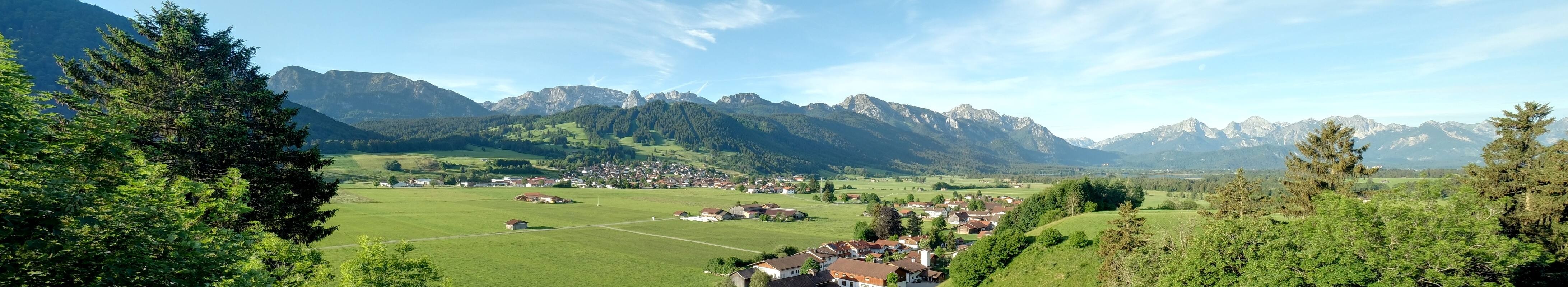 Archiv Foto Webcam Halblech - Blick über Buching