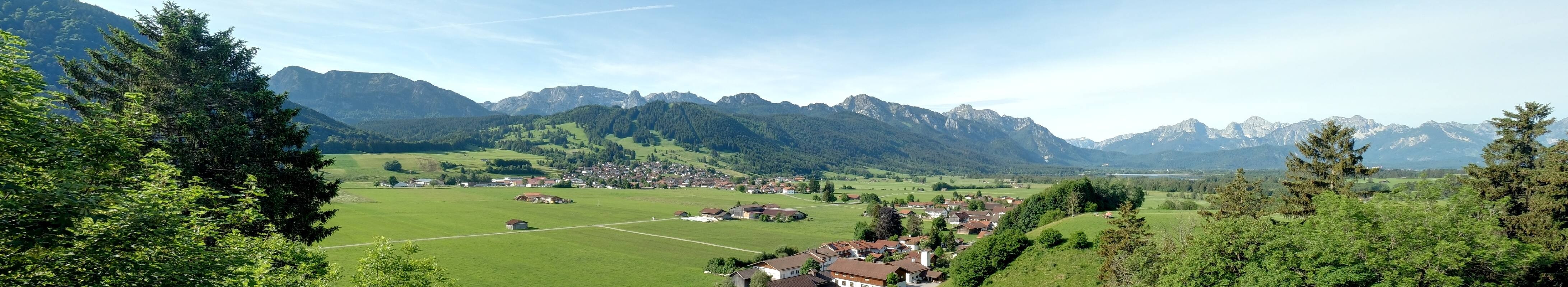 Archiv Foto Webcam Halblech - Blick über Buching