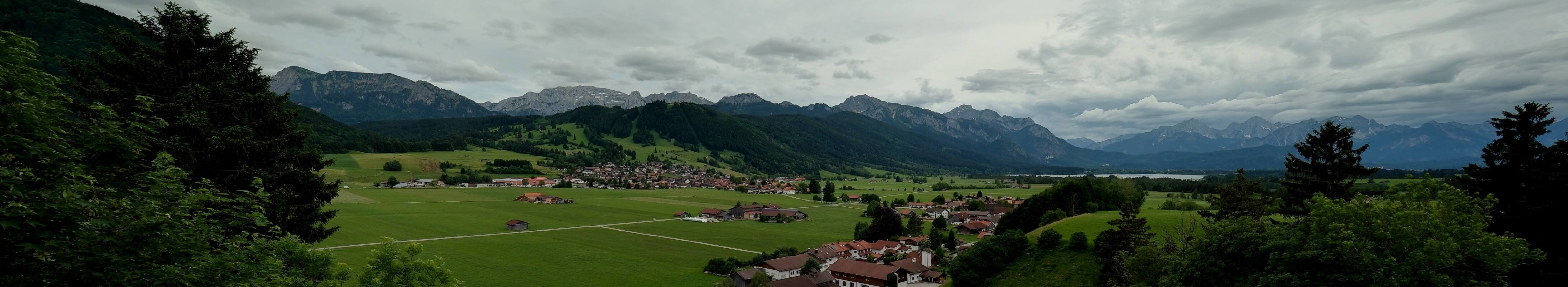 Archiv Foto Webcam Halblech - Blick über Buching