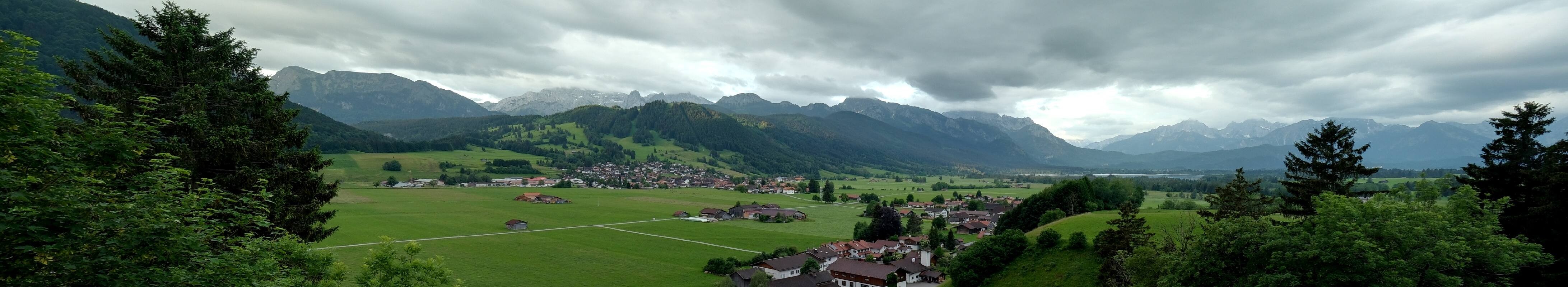 Archiv Foto Webcam Halblech - Blick über Buching